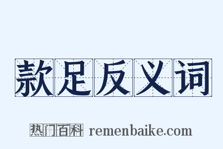 款足反义词是什么意思的图片